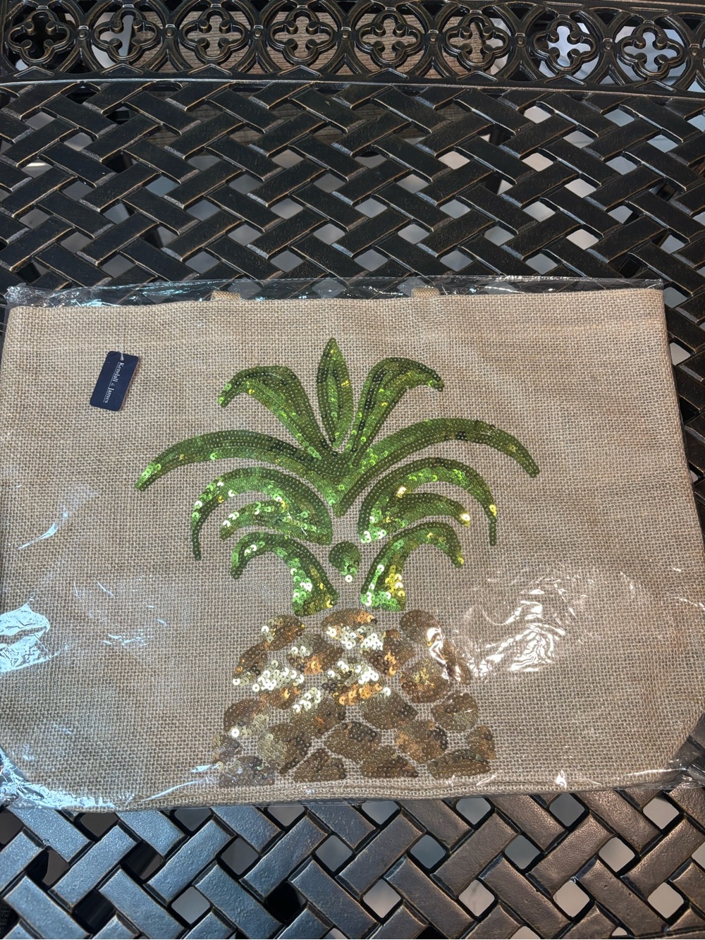 Sequin Pineapple Beach Bag